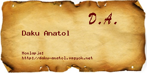 Daku Anatol névjegykártya